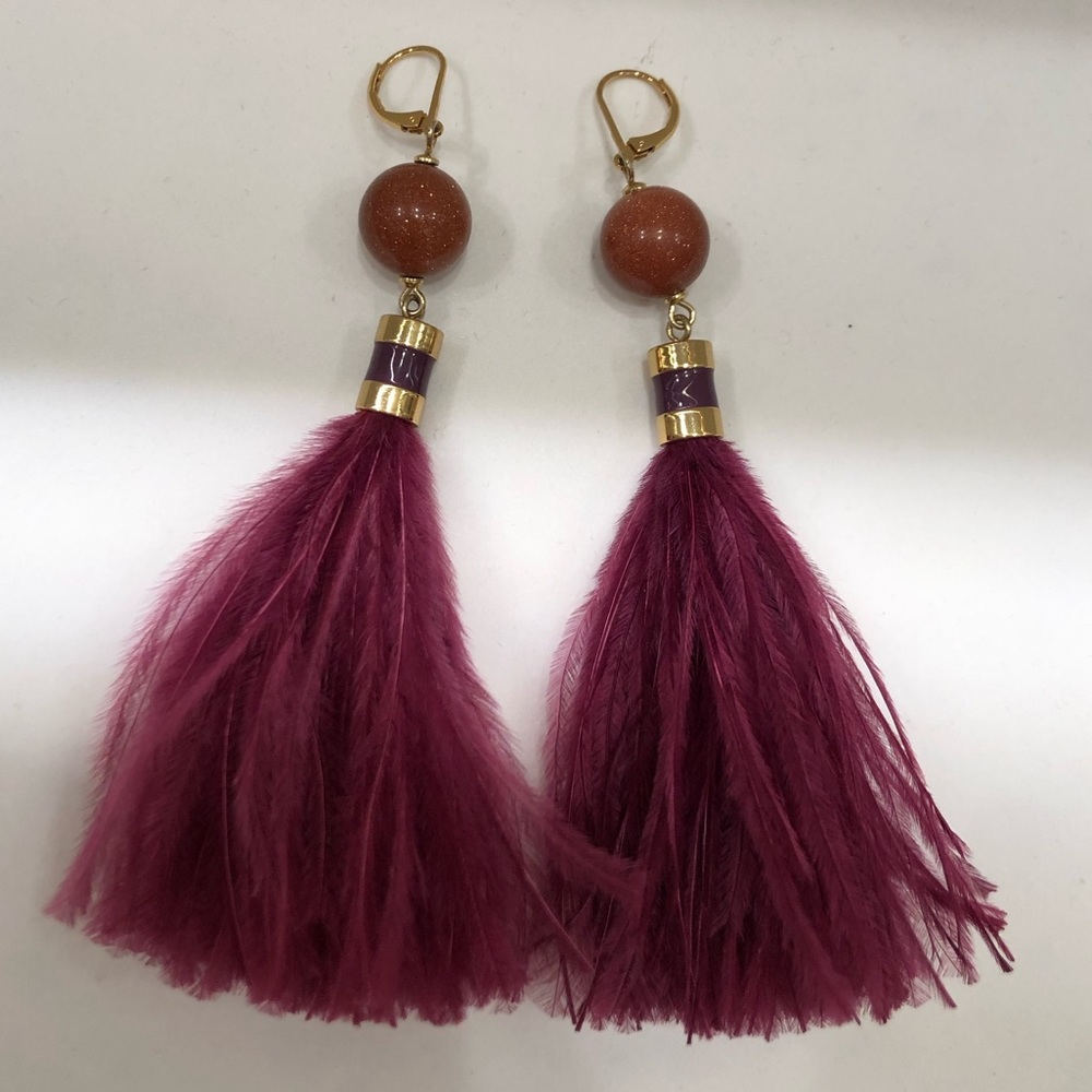 Beautiful kate spade feather earrings